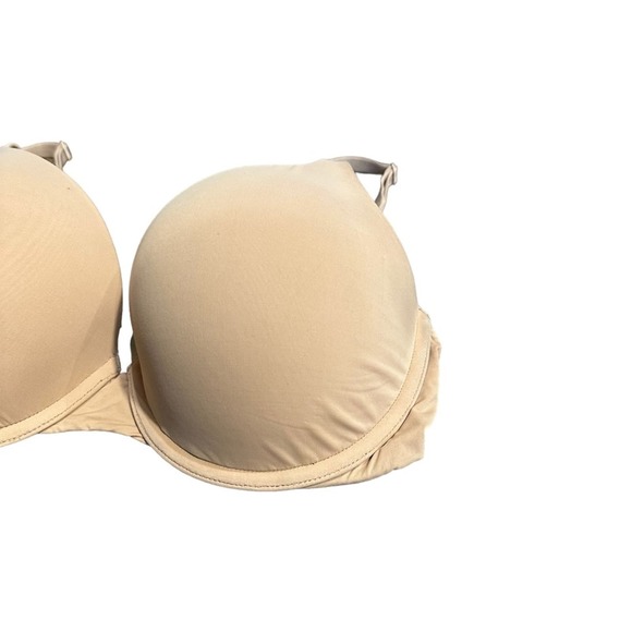 Victoria’s Secret Perfect Shape Bra Womens Padded Full Coverage Beige 34DD - Picture 3 of 8
